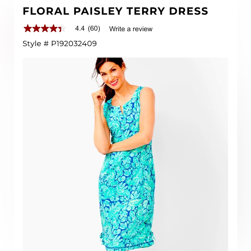 FLORAL PAISLEY TERRY DRESS